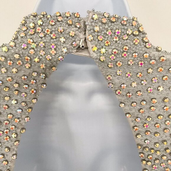 Sherri Hill Rhinestone Beaded Two Piece Matching Set Skirt Crop Top Dress 50037 - Picture 13 of 15